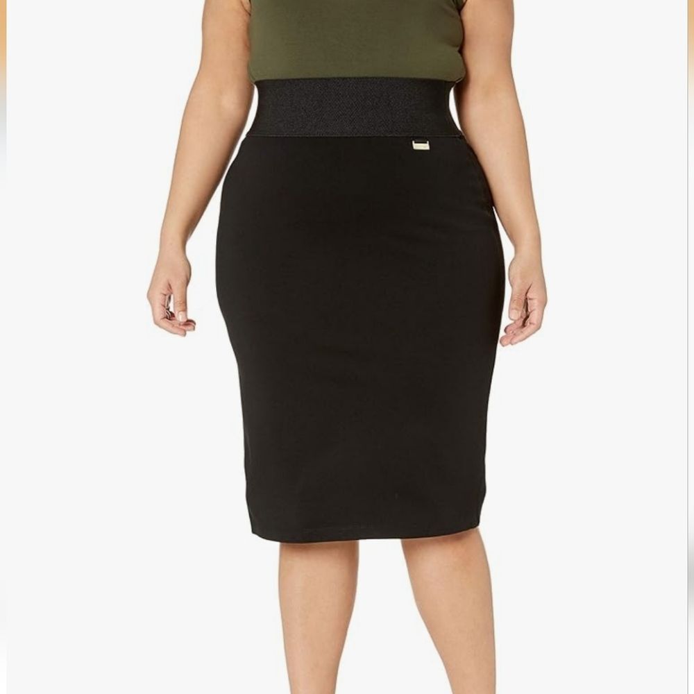 Calvin Klein Black Pencil Skirt Women’s 2X Career Office Midi